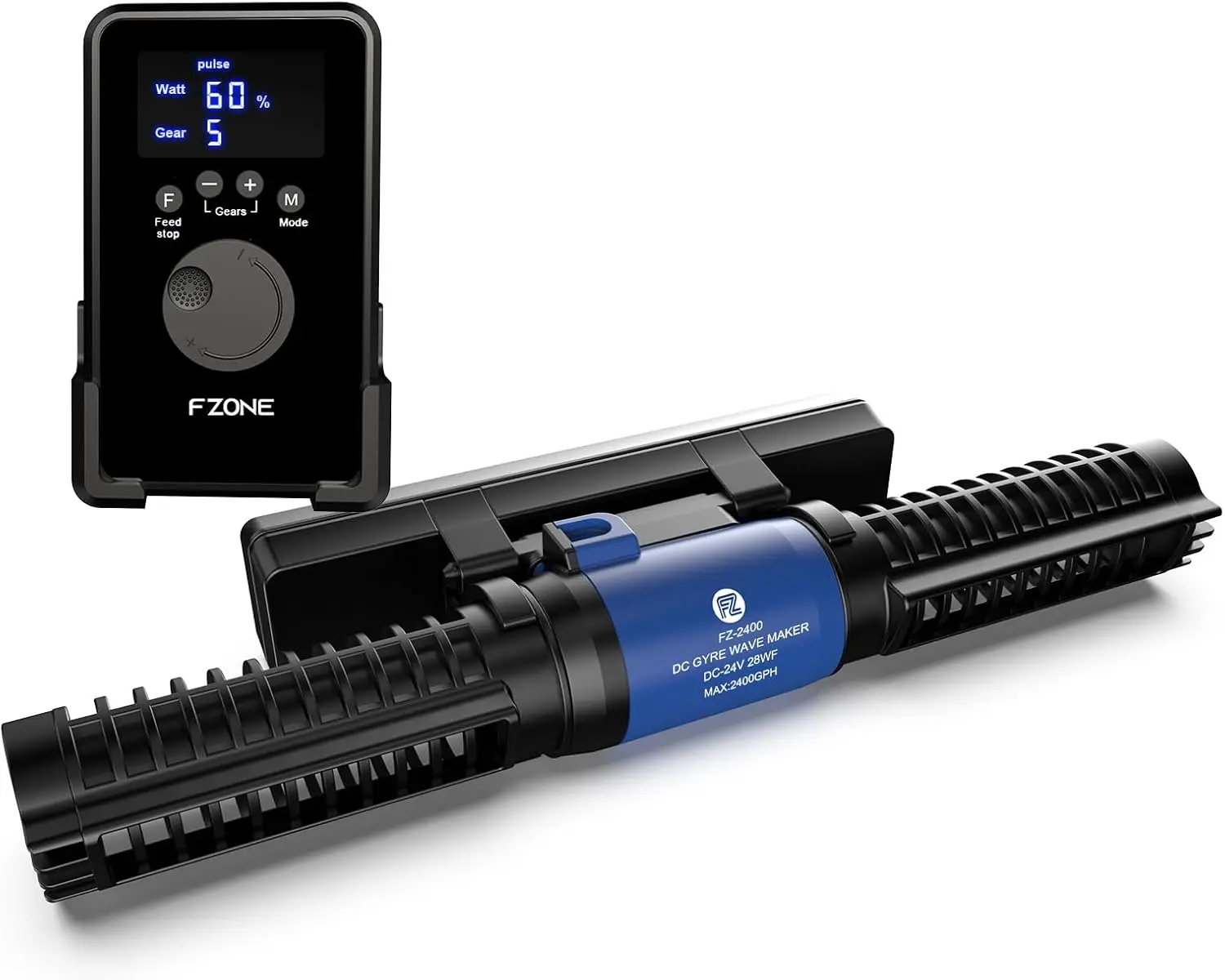 Powerhead Wave Maker - Aquarium-Wellengenerator, 24V DC Gyre-Wellengenerator mit LCD-Display-Controller,