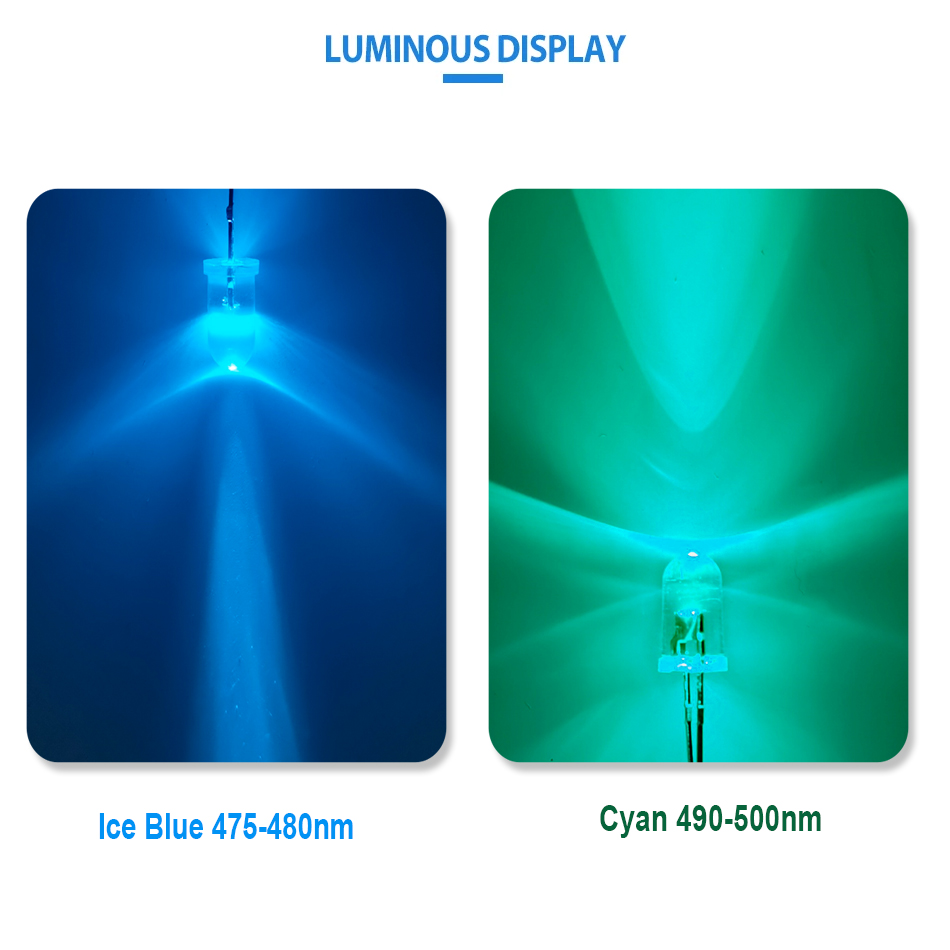 5 mm 2-polige Cyan-Eisblau 480 – Actinic Blue Led Bewertung und Preis