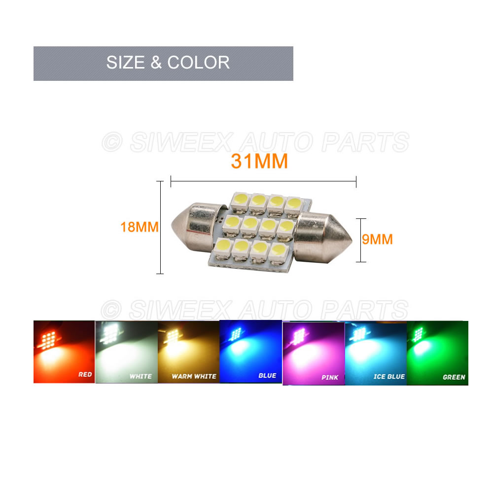 31mm 3528 1210 SMD 12 LED Auto – Actinic Blue Led Bewertung und Preis